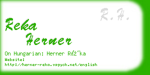 reka herner business card
